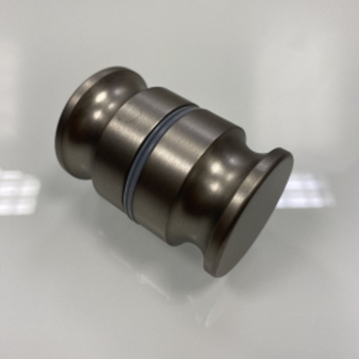 Portes de douche doubles en verre trempé 8mm sur mesure SALOON - Nickel Brossé