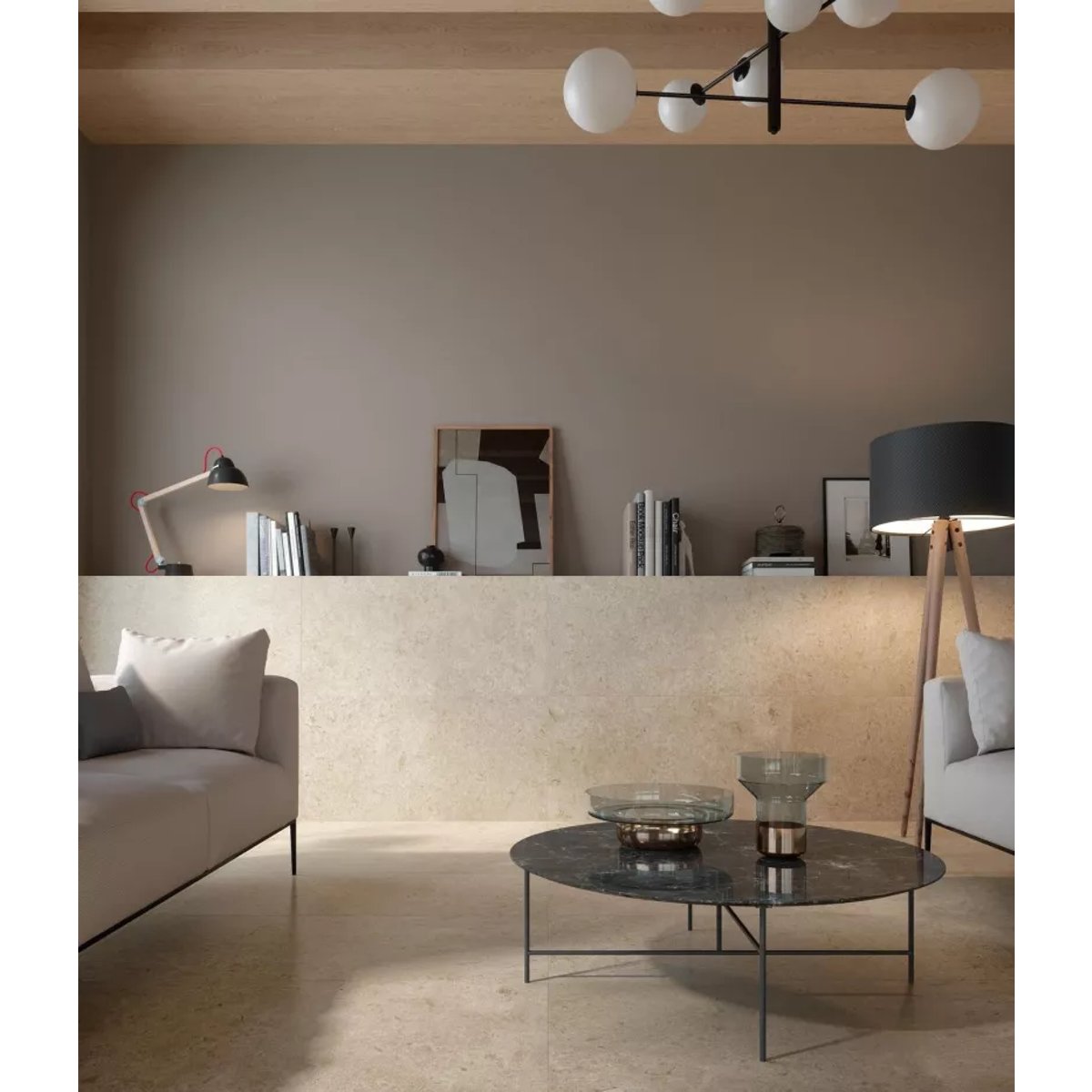 Carrelage Effet Terrazzo - Pierre CARACTER Greige 60x120 Rectifié