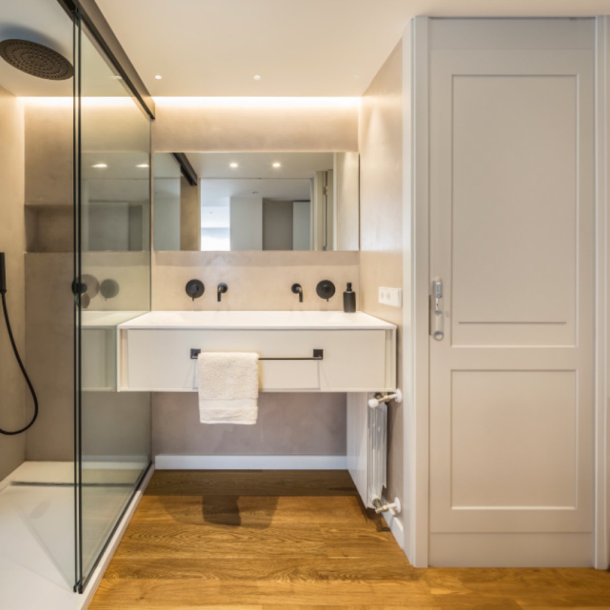 Paroi de douche coulissante Mur-Mur SANHECO sur mesure - Chromé