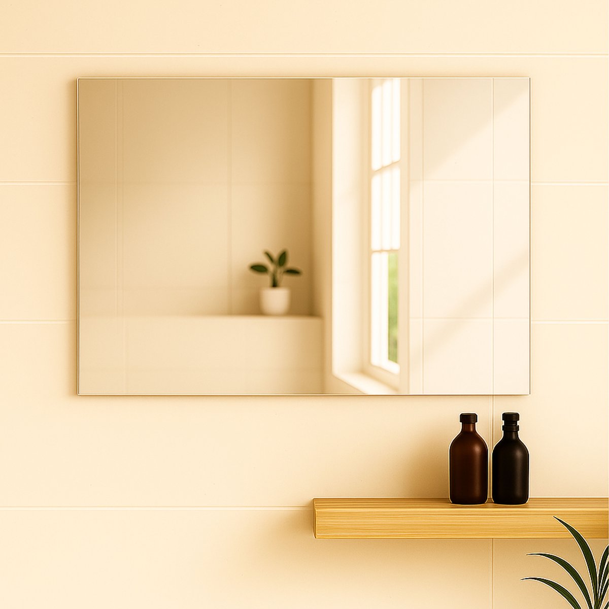 Miroir simple mural pour salle de bain