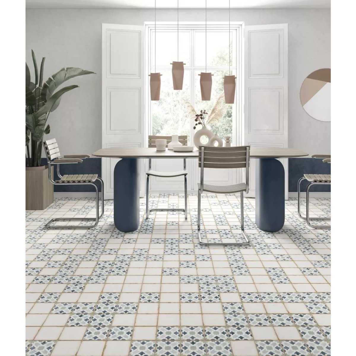 Carrelage Imitation Carreaux De Ciment 12,5x12,5 CASABLANCA White