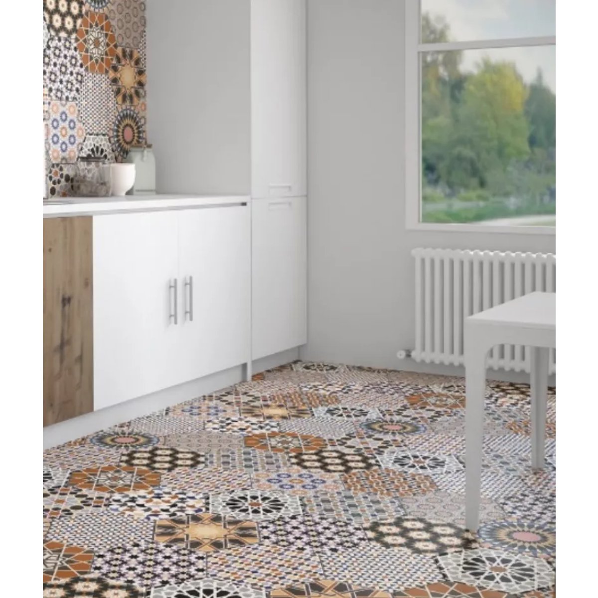 Carrelage interieur Imitation Carreaux de Ciment ANDALUSI MIX 28,5x33