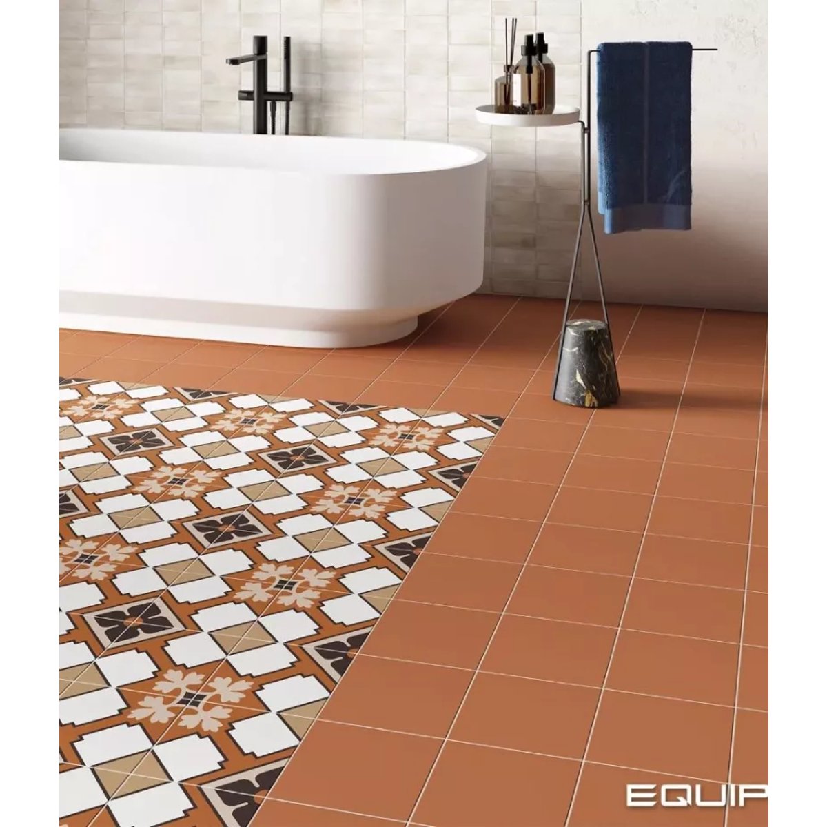 Carrelage Imitation Carreaux De Ciment 20x20 RIVOLI Terre