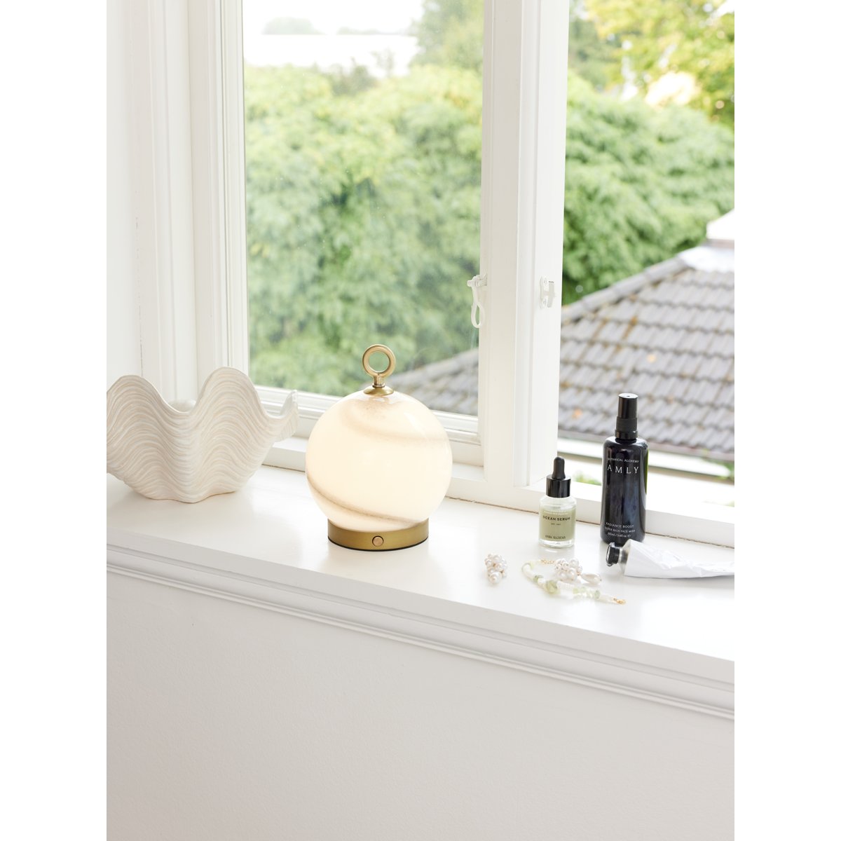 Lampe à poser nomade Stockholm Ø15 – Marbre gris