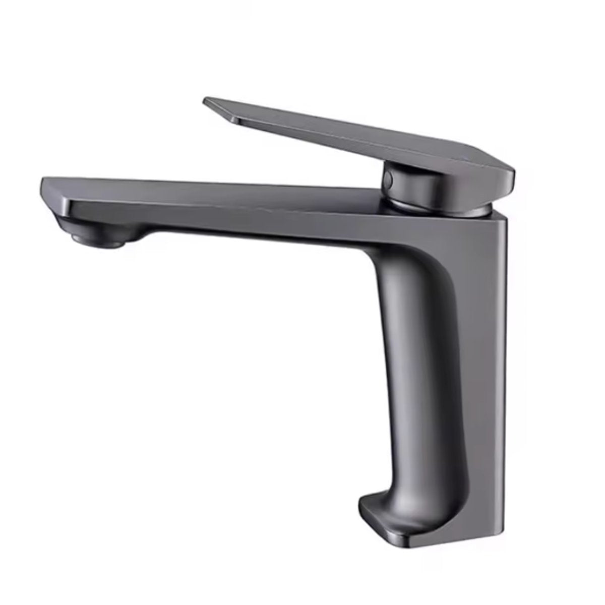 Mitigeur de lavabo gris brossé