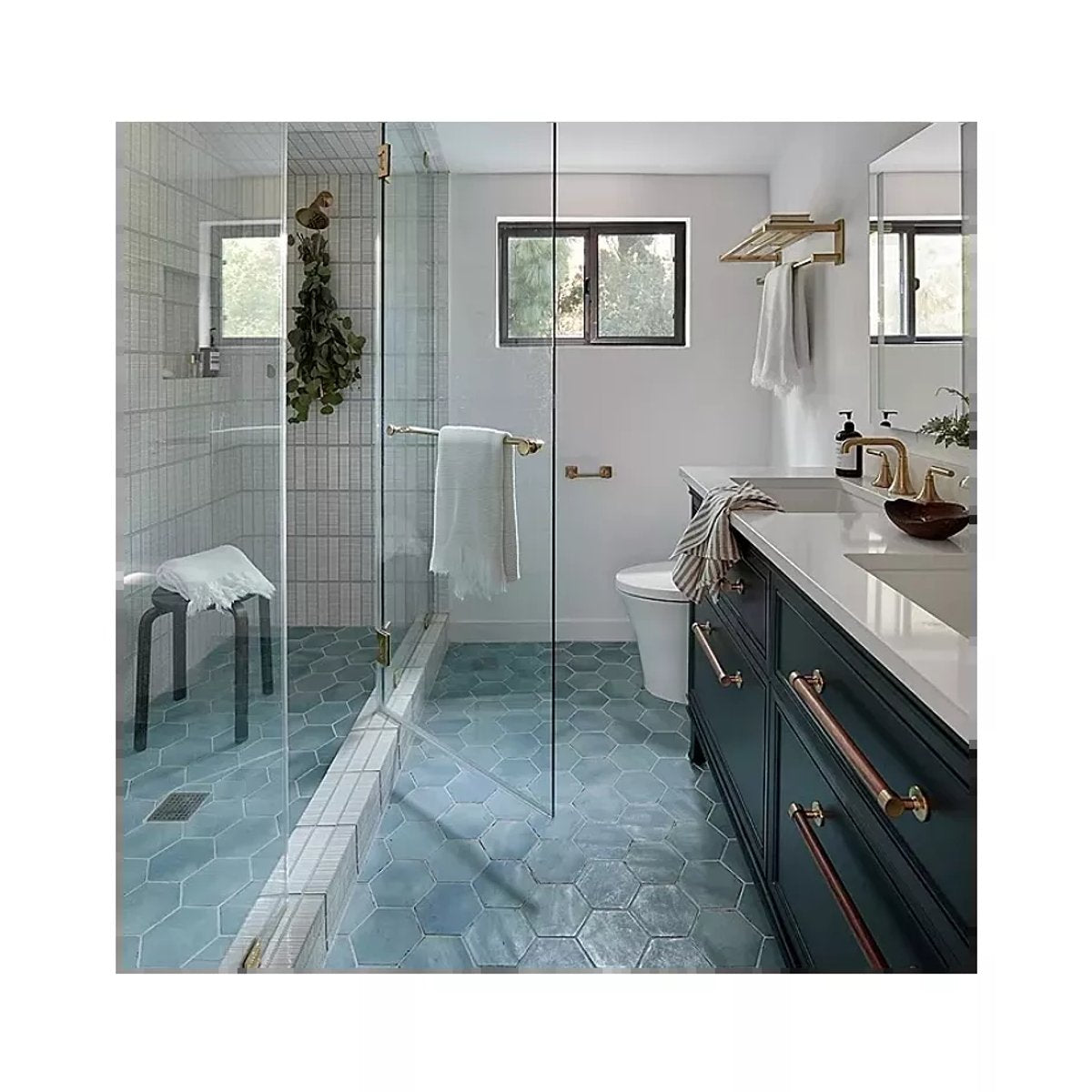 Carrelage Imitation Carreaux de ciment CAPRI 14x16 Bettina Blue