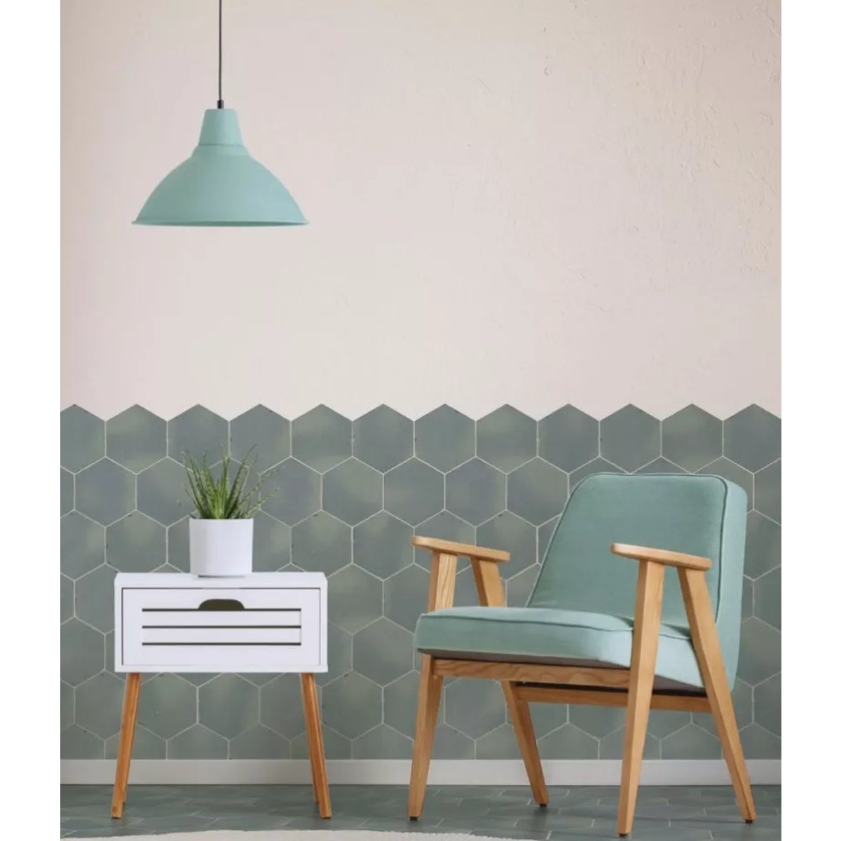Carrelage Imitation Carreaux de ciment CAPRI 14x16 Bettina Blue