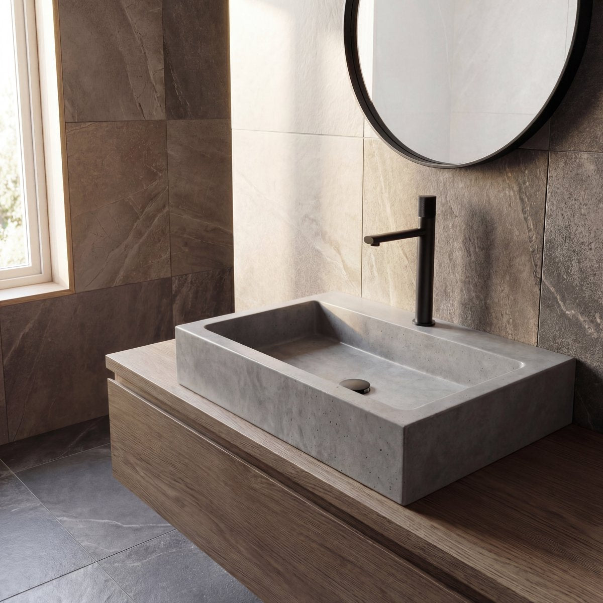 Mitigeur de salle de bain  noir mate