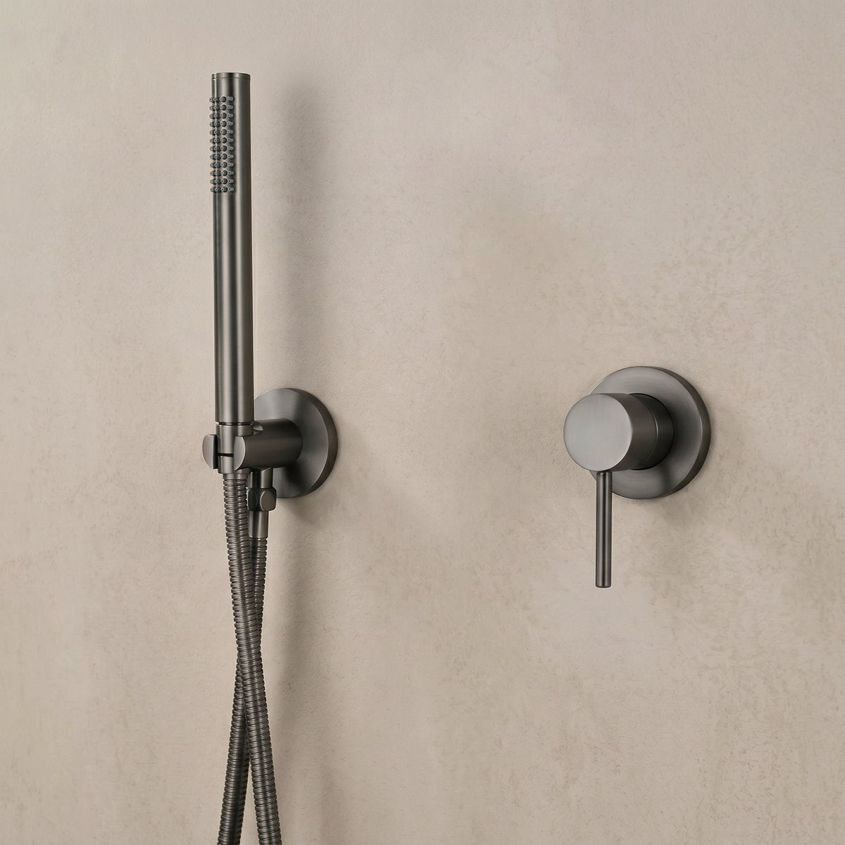 Douchette à main gris brossé
