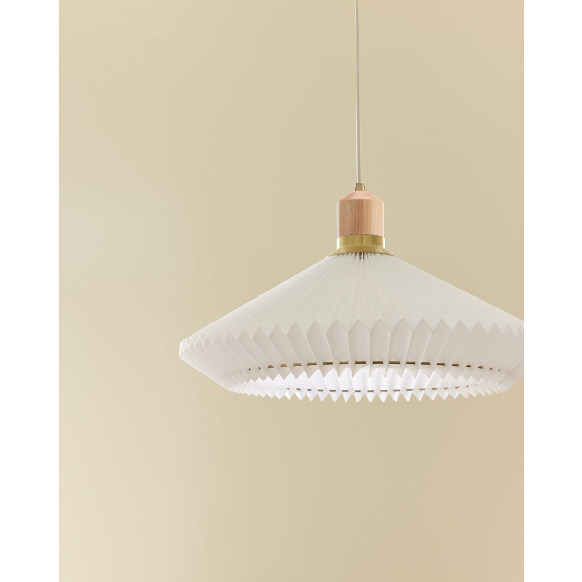 Suspension Paris Ø40 cm – Blanc pur, câble blanc