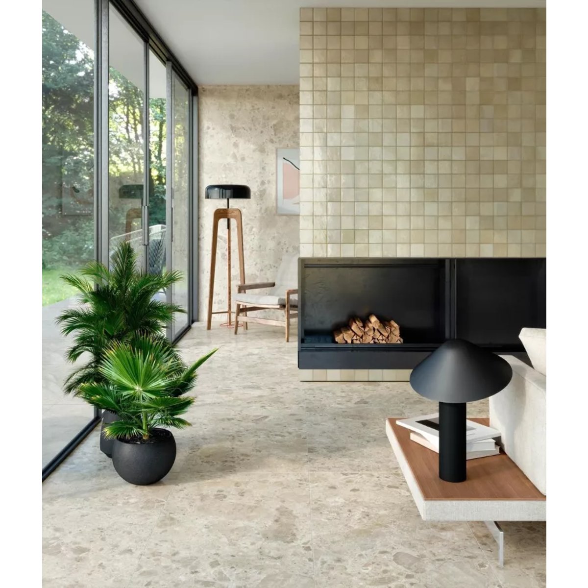 Carrelage Effet Terrazzo - Pierre CARACTER Mix Beige 60x120 Rectifié