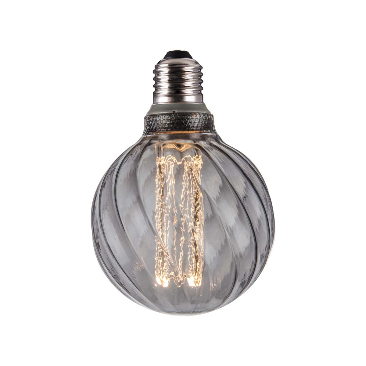 Ampoule Colors Twist 5 W Ø95 mm, variateur 3 niveaux à mémoire – Fumé