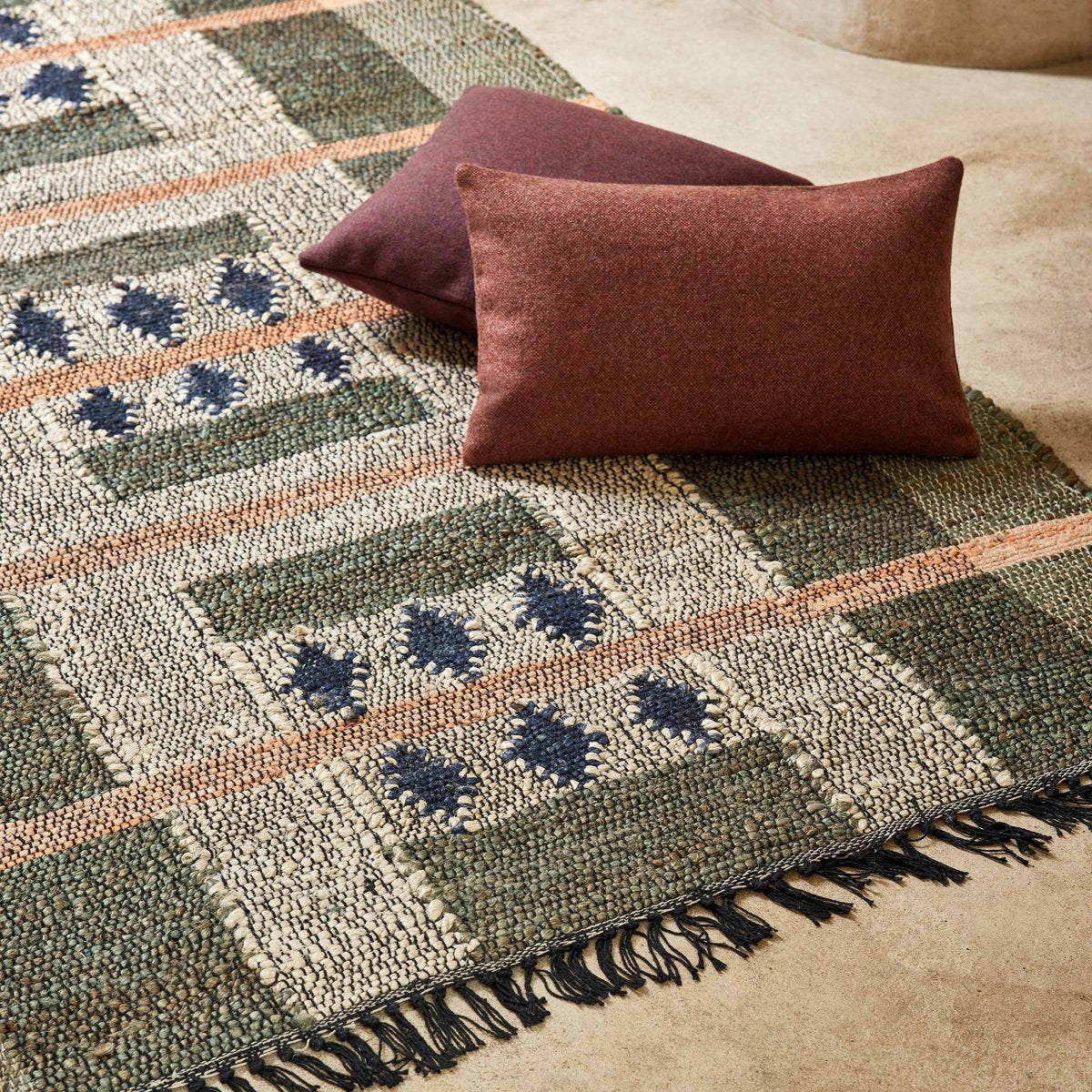 Tapis de sol ANDONI vert et bleu