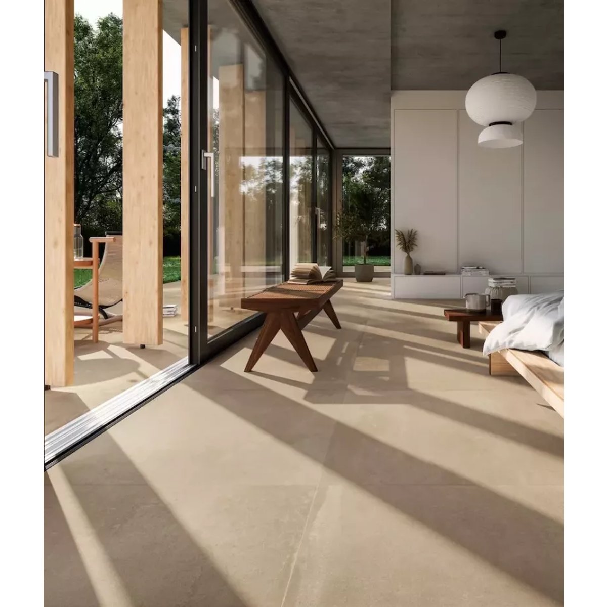 Carrelage Effet Béton AZUMA UP 60x120 Sable rectifié