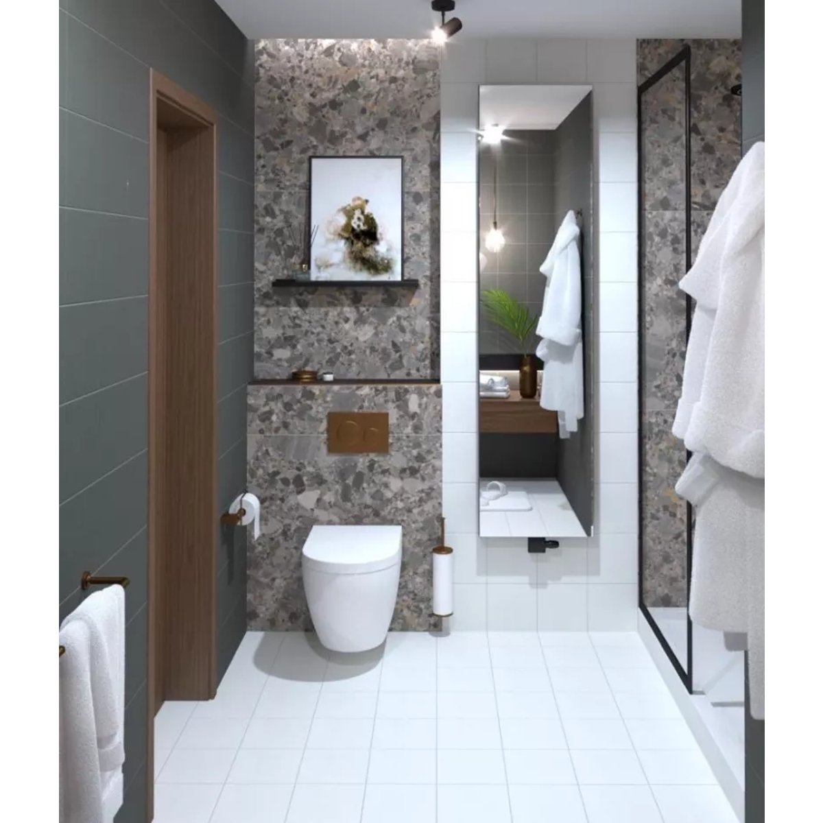 Carrelage Carreaux de Ciment LA MADELEINE 20x20 Anthracite