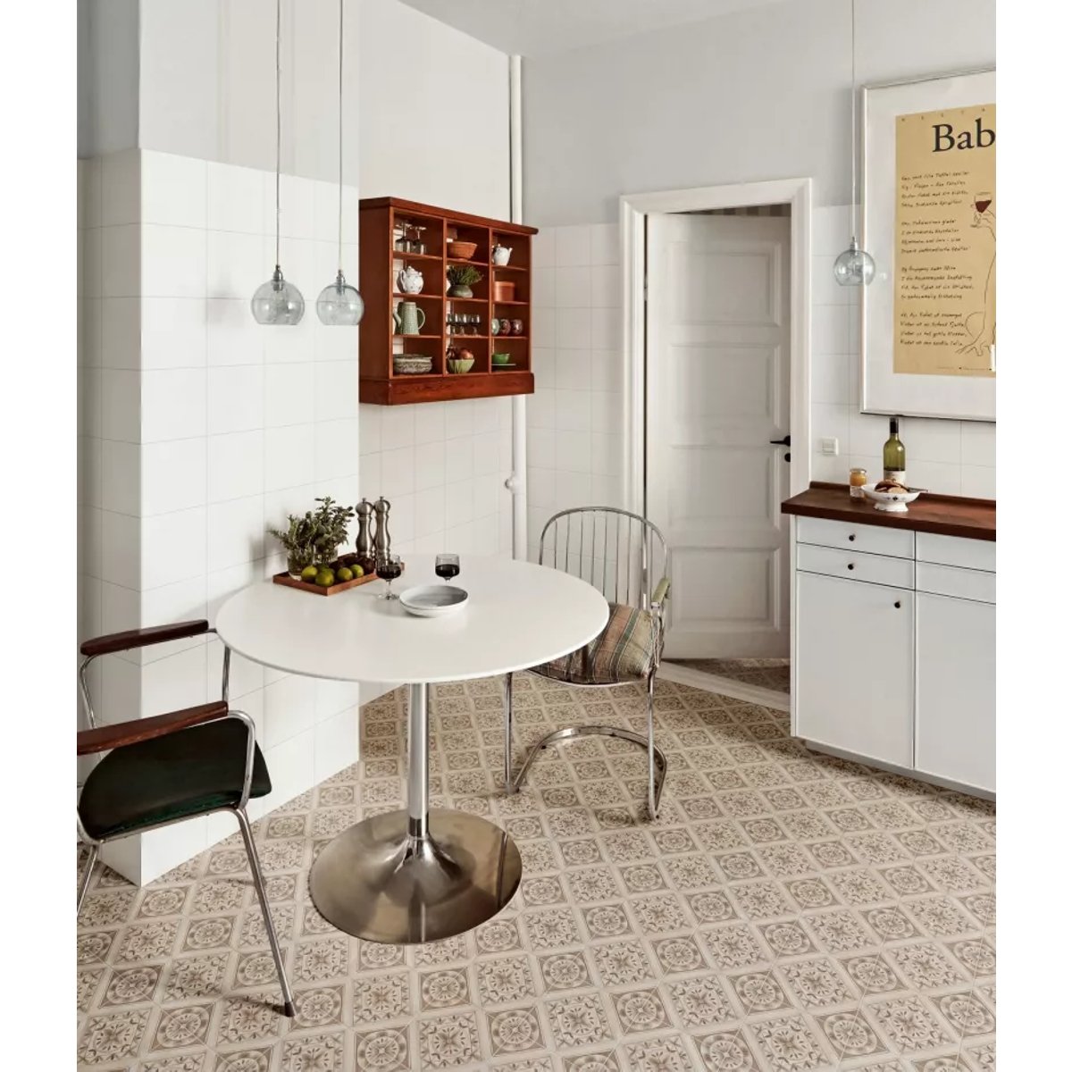 Carrelage Imitation Carreaux De Ciment 20x20 ART CRAFT Blanc