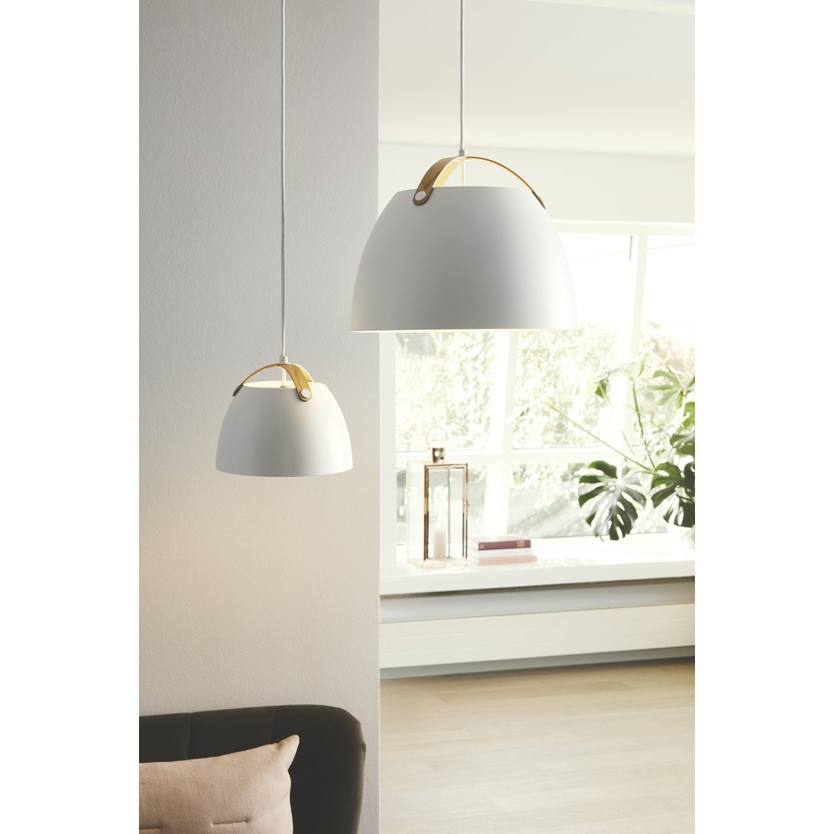 Suspension Oslo Ø24 – Blanc / chêne