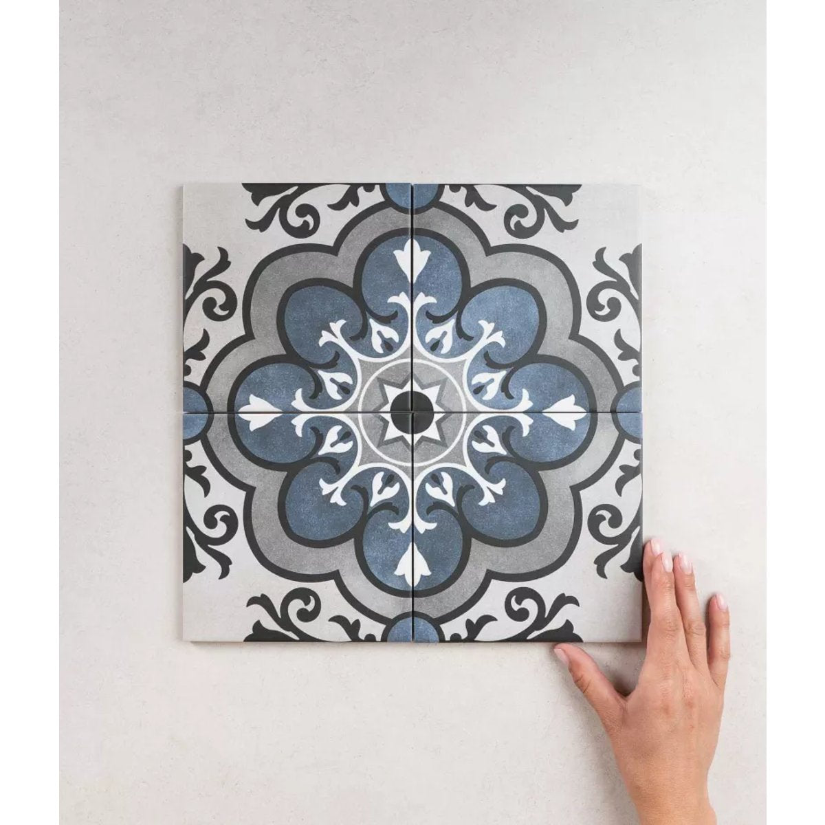 Carrelage Carreaux de Ciment FLEUR 15x15 Madeleine