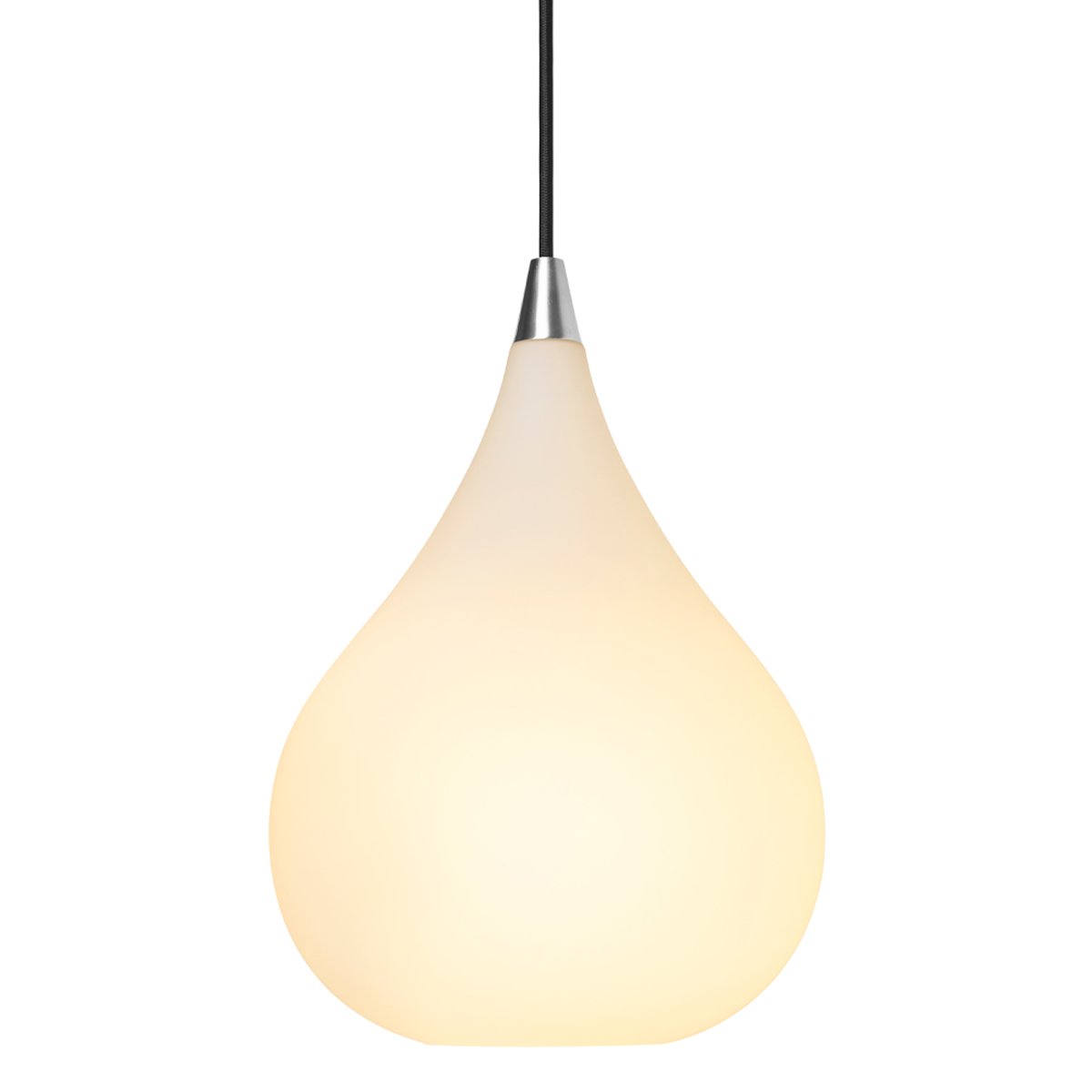 Suspension Drops Ø23 – Verre opale / acier