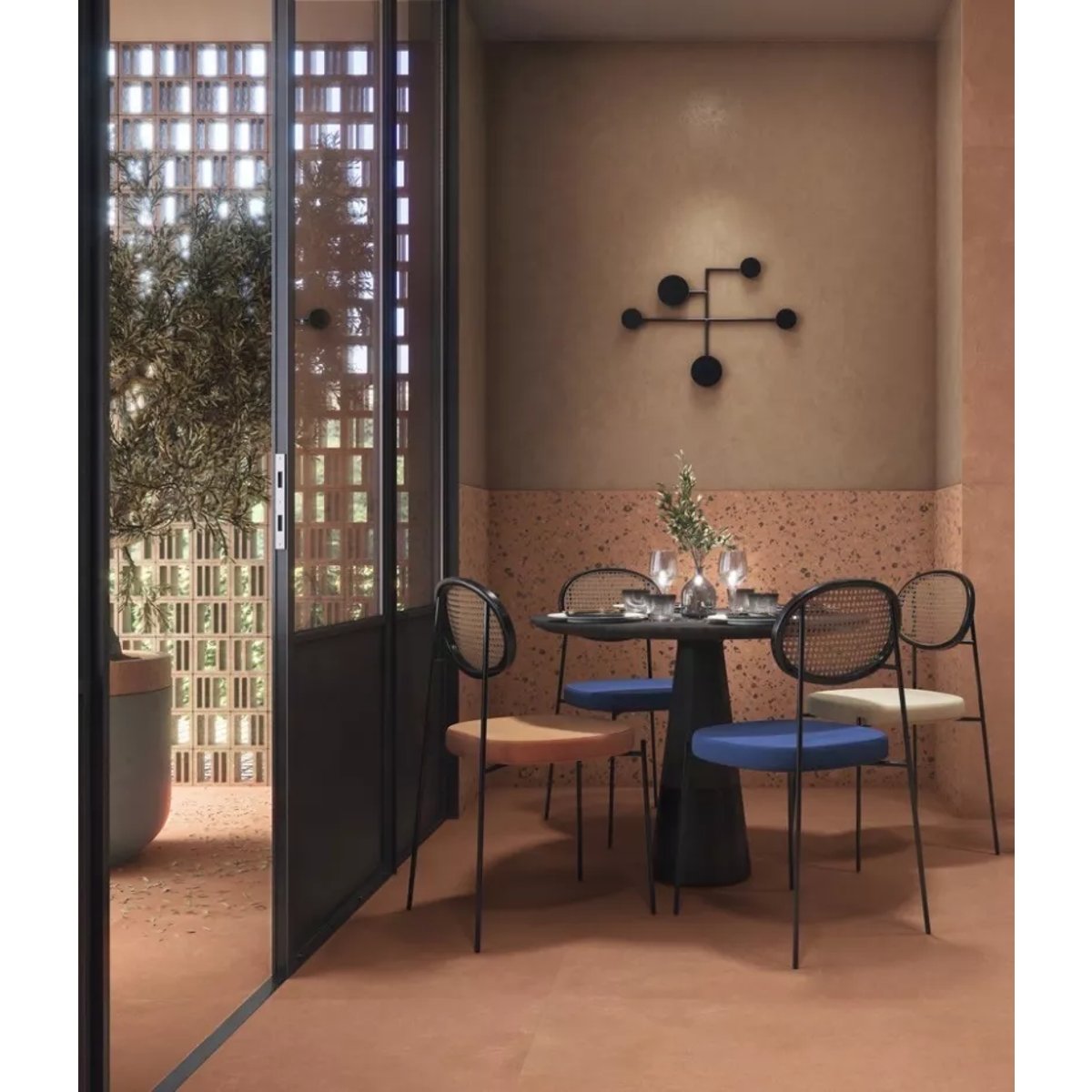 Carrelage effet Terrazzo COCCIO 60x60 rectifié Coral