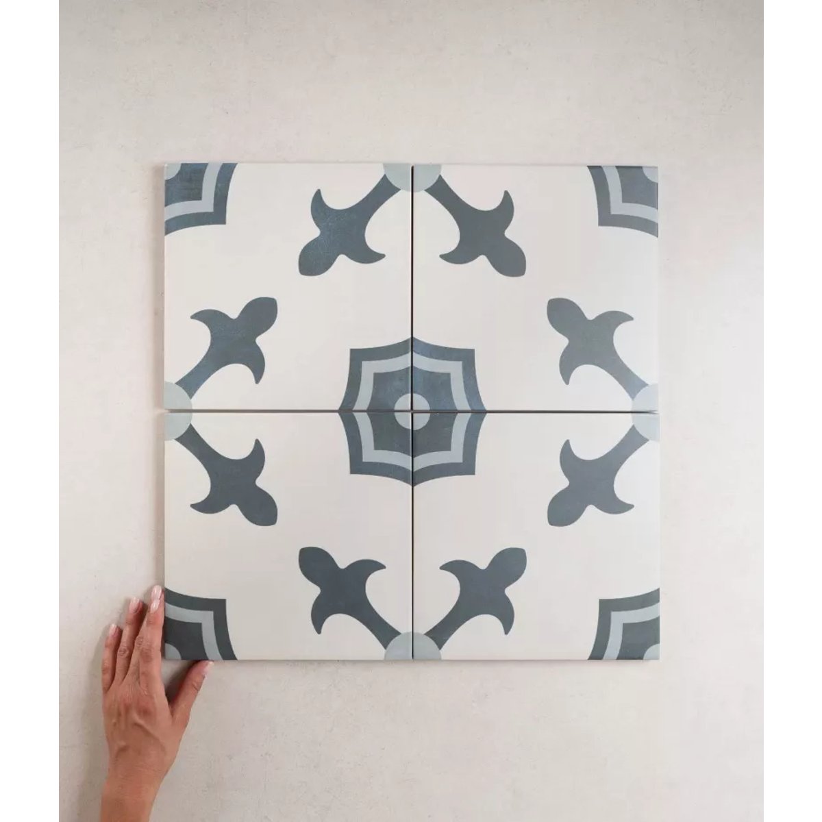 Carrelage Imitation Carreaux De Ciment 22,3x22,3 HAVANA White Herald