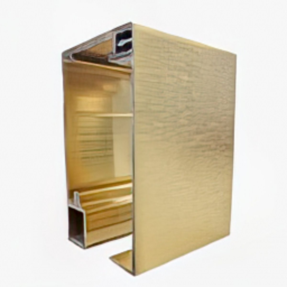 Paroi de douche coulissante Mur-Mur SANHECO sur mesure - Laiton Brossé