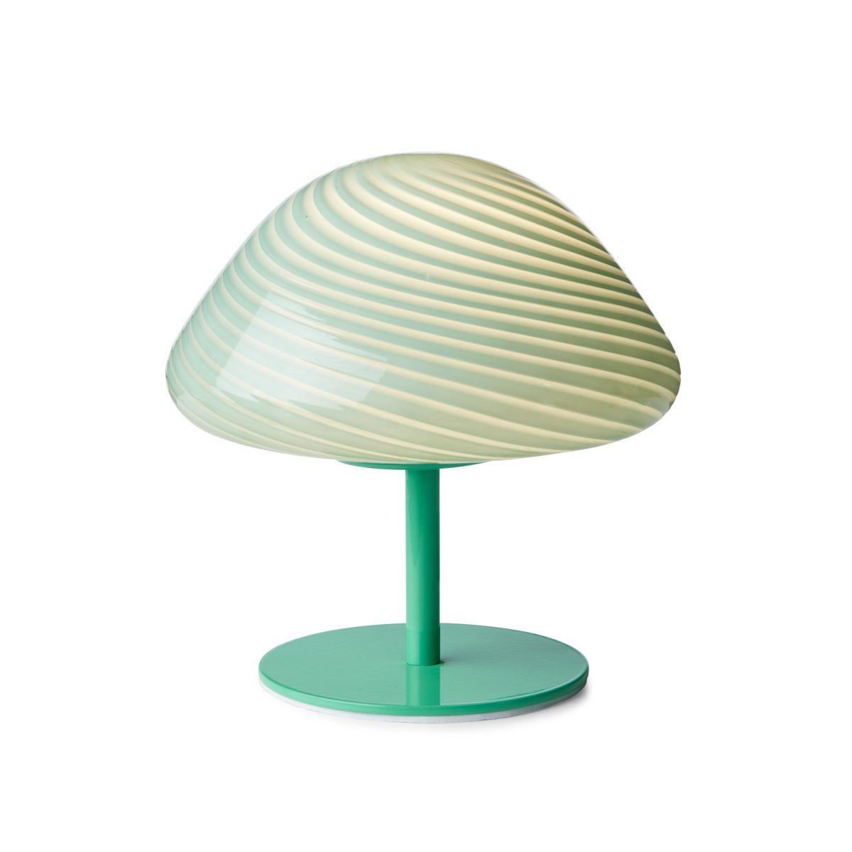 Lampe à poser Candy Mini Mush – Tête en verre, pied en métal turquoise