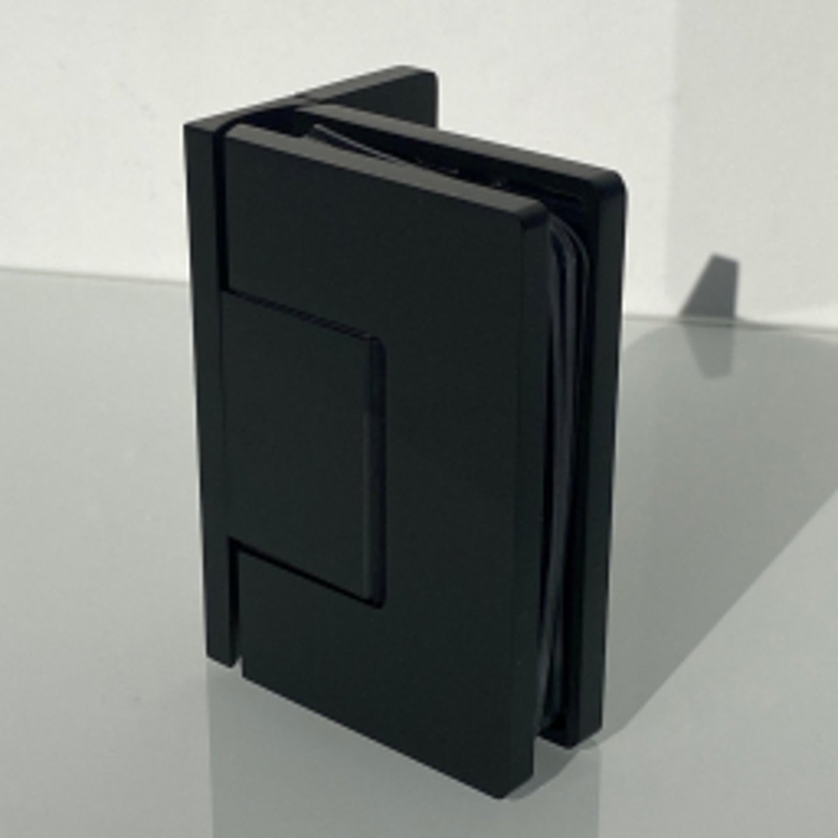 Portes de douche doubles en verre trempé 8mm sur mesure SALOON - Noir Mat