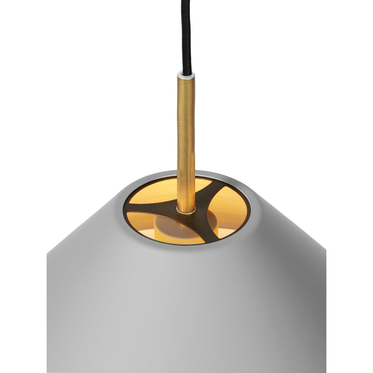 Suspension Hygge métal Ø24 cm – Gris chaud