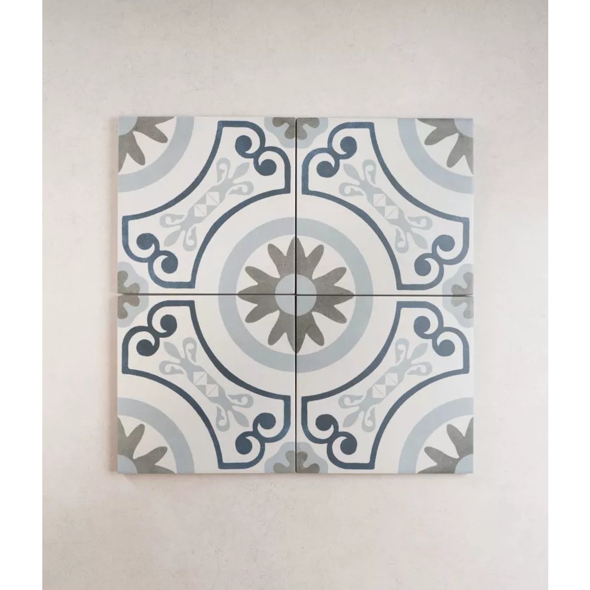 Carrelage Imitation Carreaux De Ciment 22,3x22,3 HAVANA White Garden