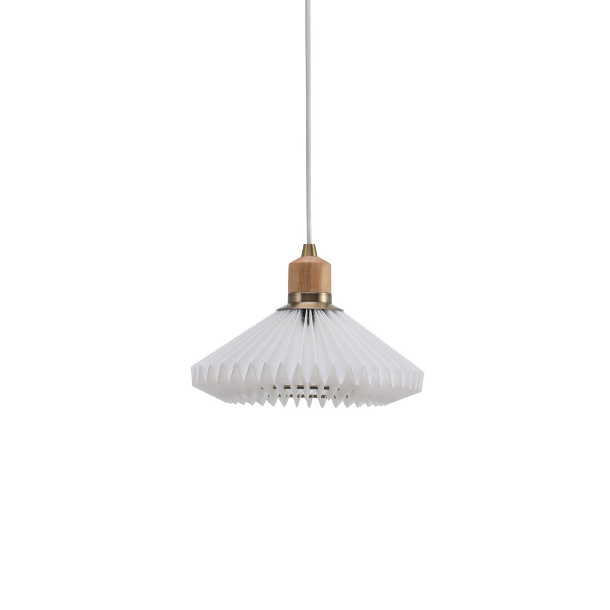 Suspension Paris Ø24 cm – Blanc pur, câble blanc