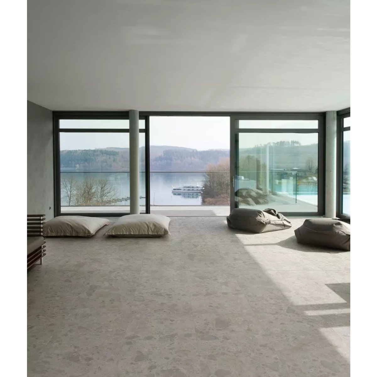 Carrelage Effet Terrazzo - Pierre CARACTER Mix Gris 60x120 Rectifié