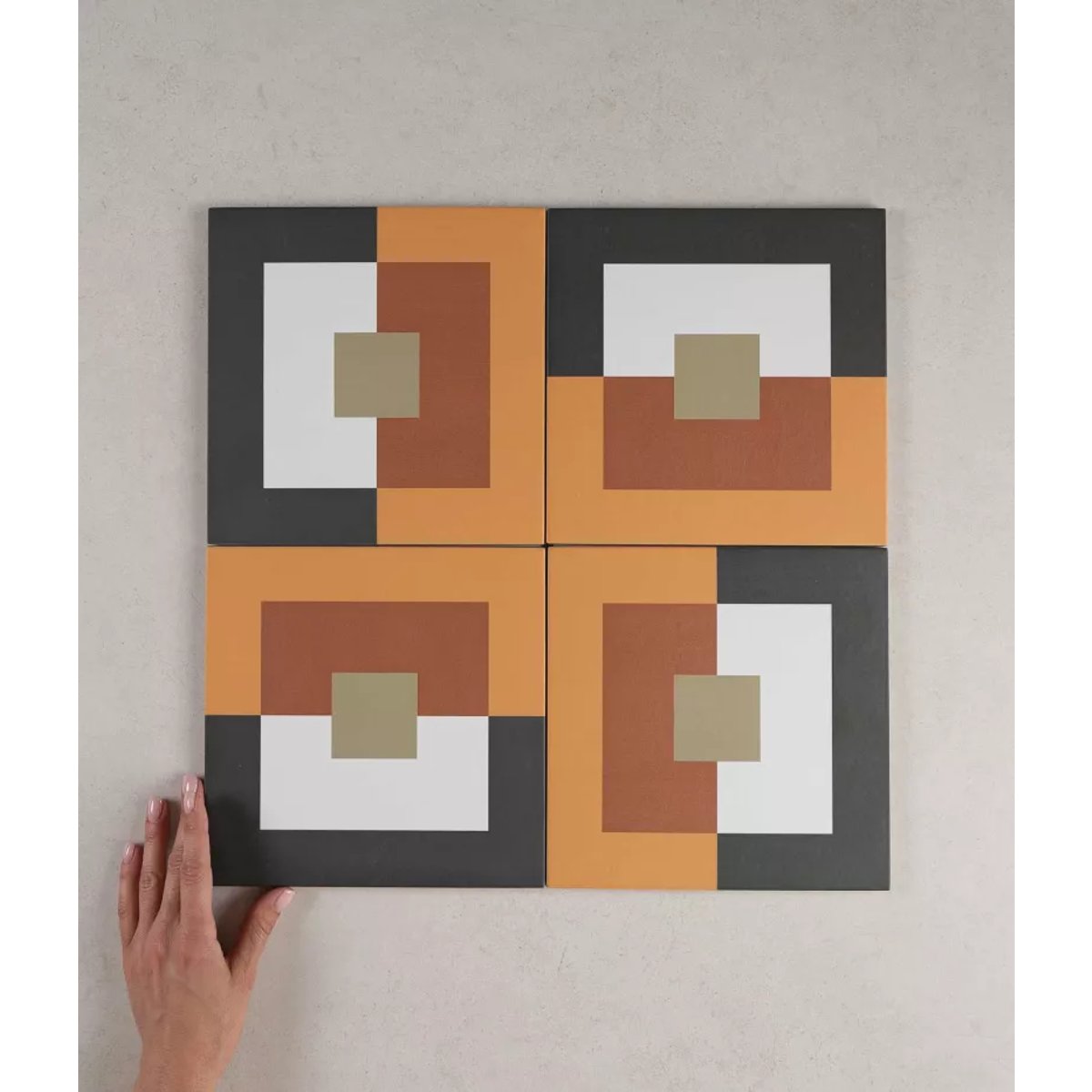 Carrelage Carreaux de Ciment BAUHOME 20x20 Punkt Warm