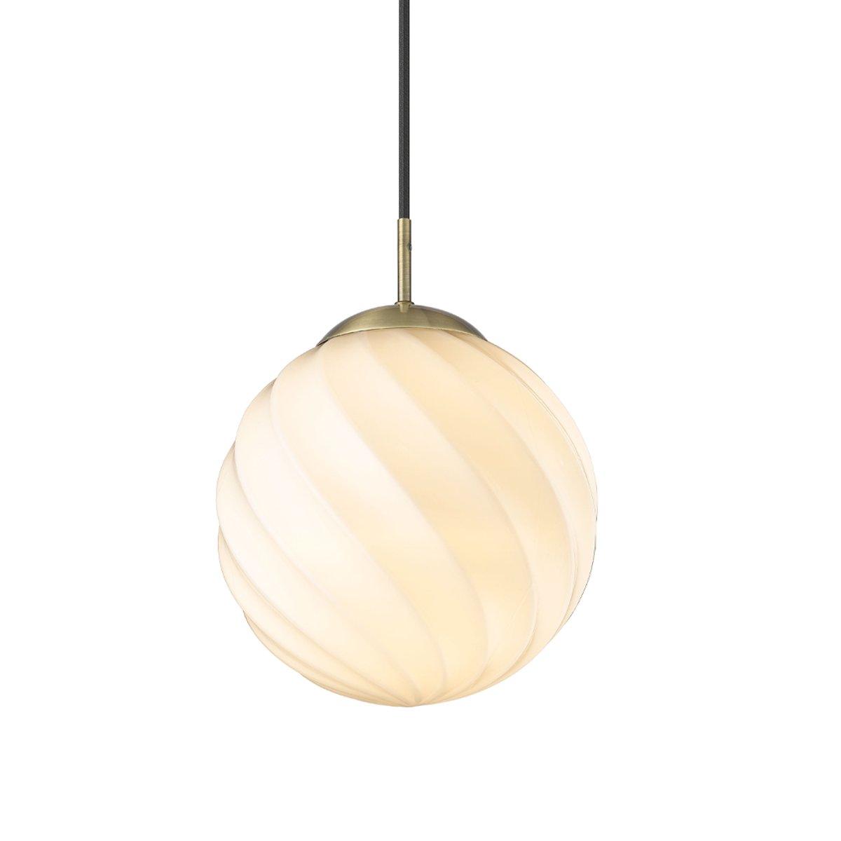 Suspension Twist Ball Ø25 cm E27 – Laiton antique