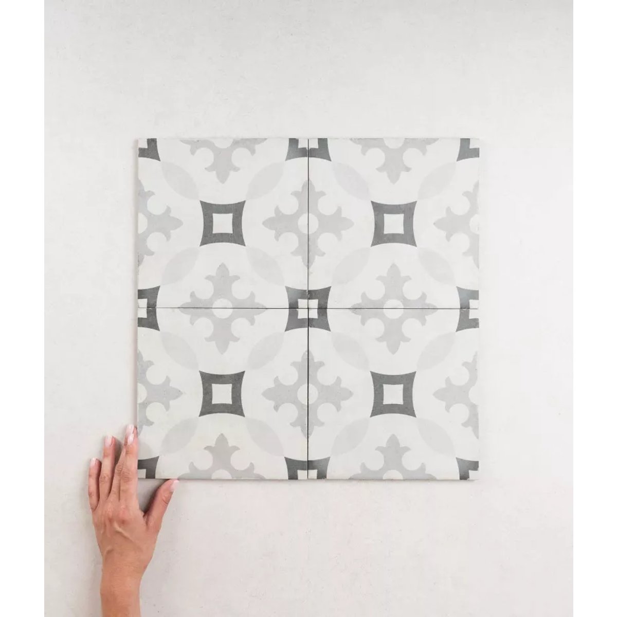 Carrelage Carreaux de Ciment ART NOUVEAU DECOR 20x20 Karlspatz Grey