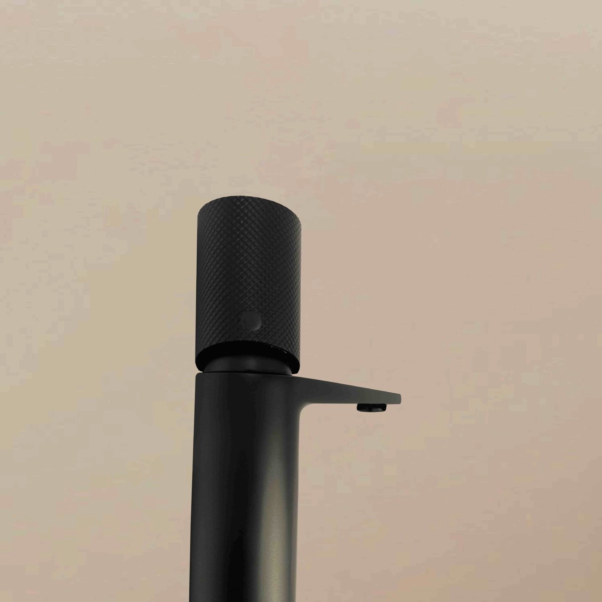 Robinet mitigeur haut strié noir mat