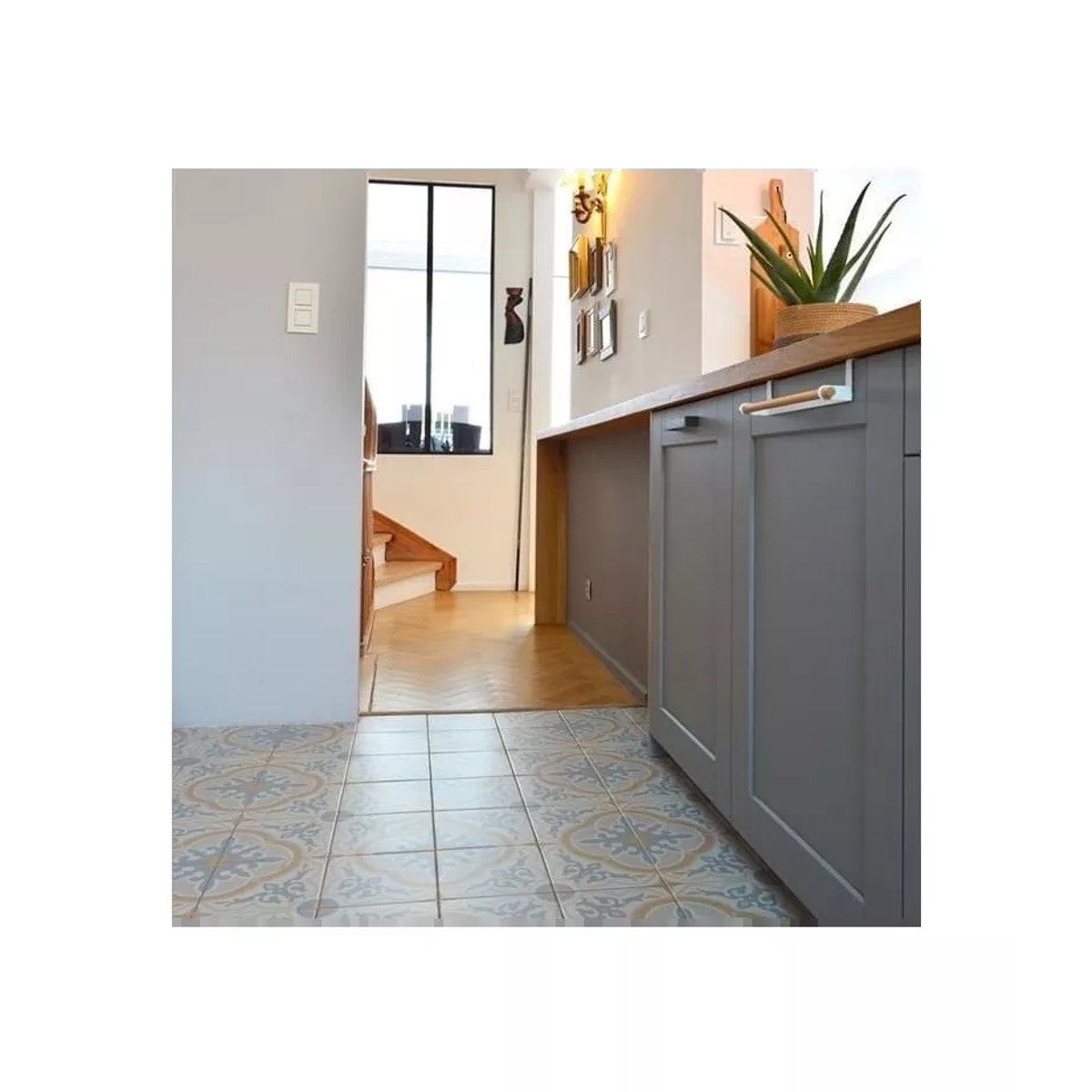 Carrelage Carreaux de Ciment LA MADELEINE 20x20 Gaetine Bleu