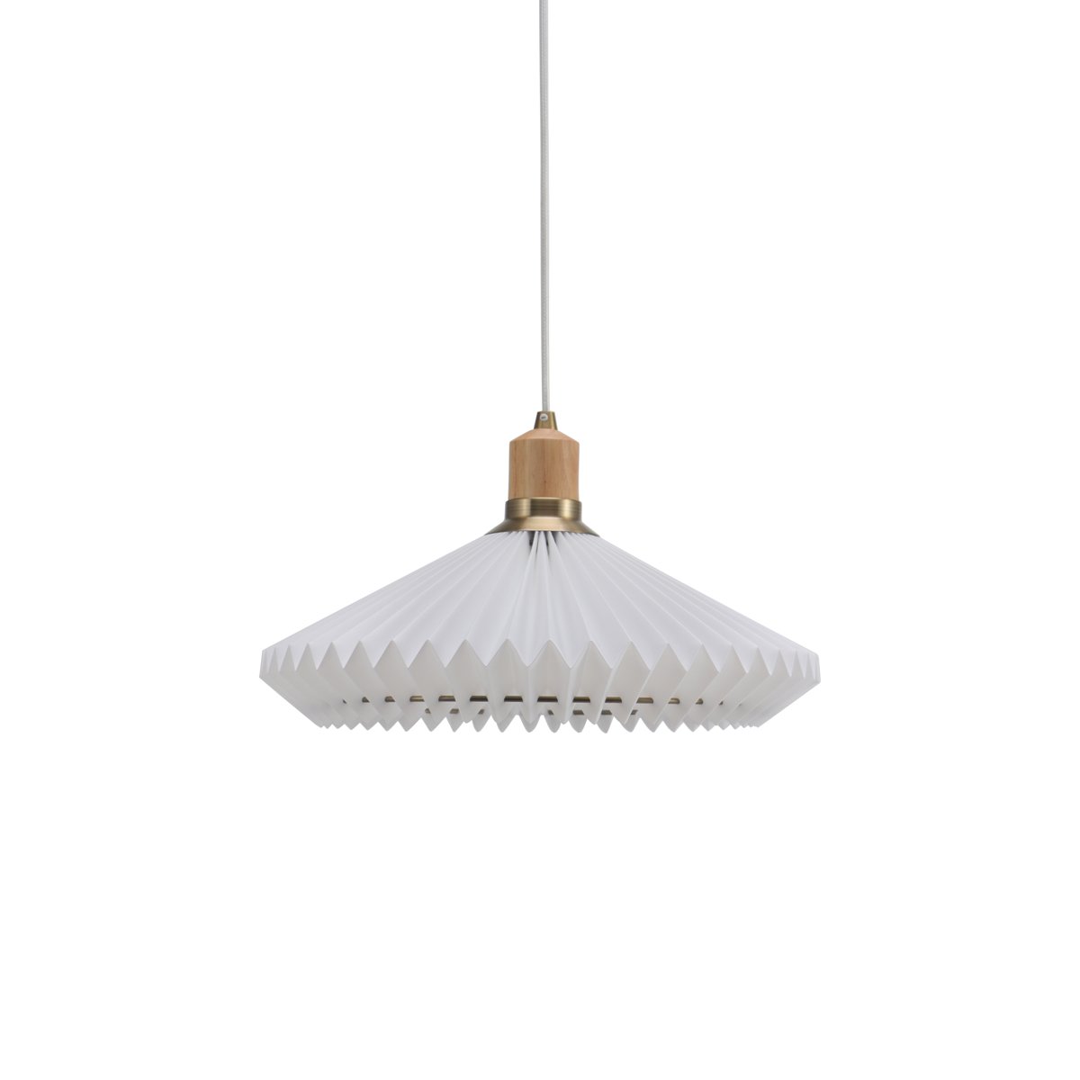 Suspension Paris Ø40 cm – Blanc pur, câble blanc