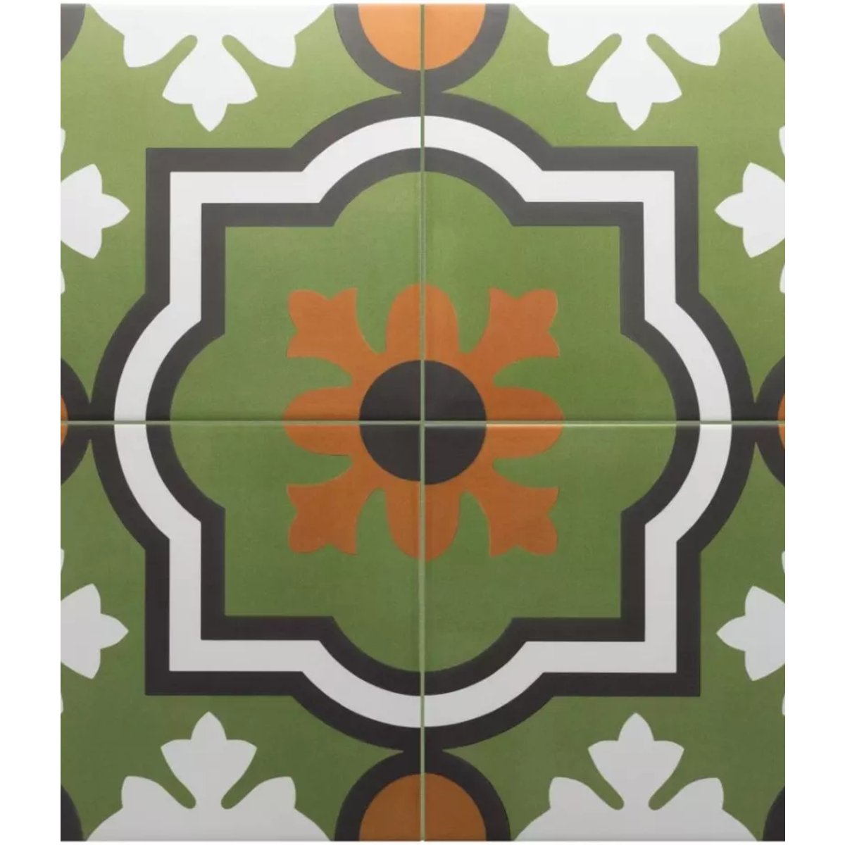 Carrelage Imitation Carreaux De Ciment 20x20 RIVOLI Monaco Verde
