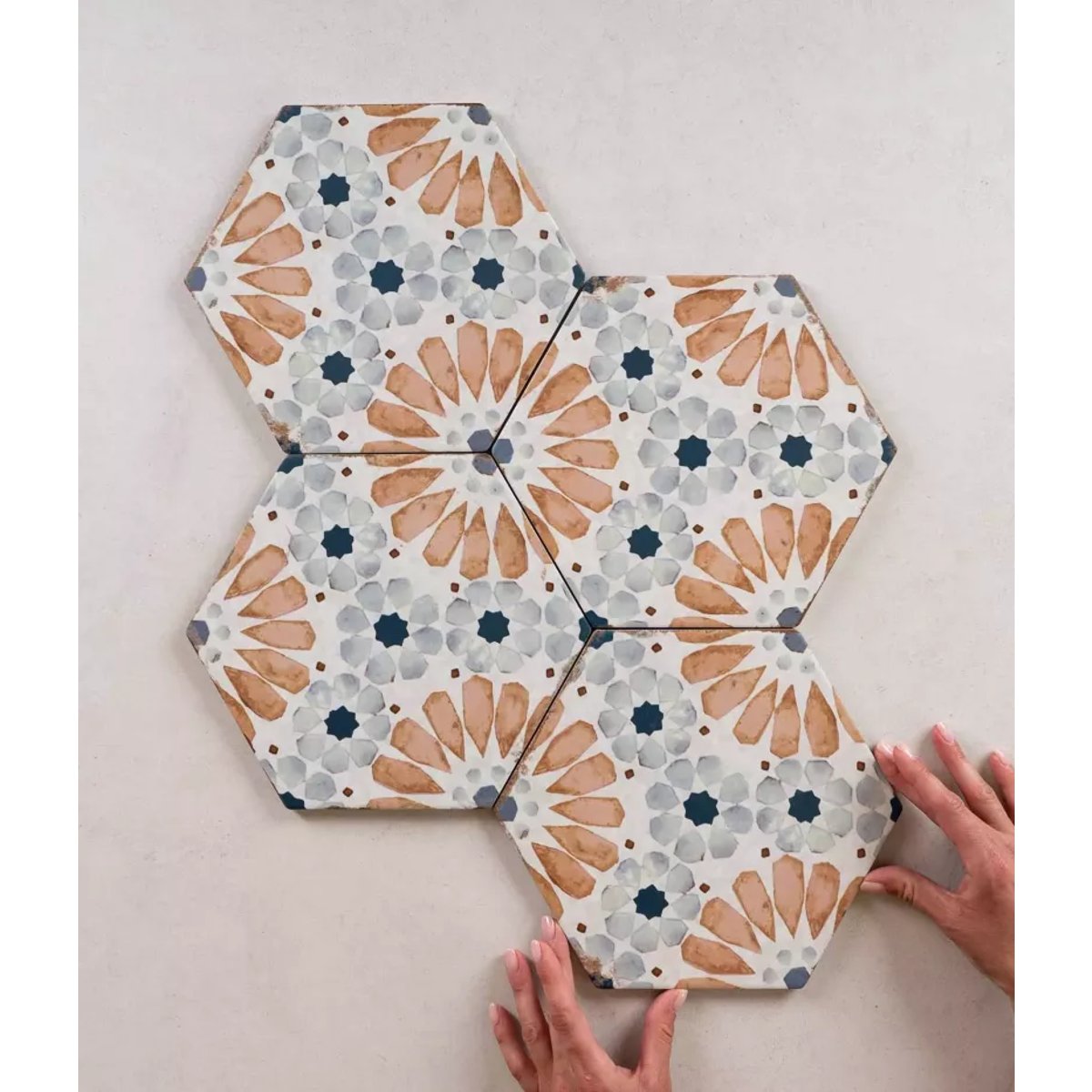Carrelage Carreaux de Ciment BOHEMIA 21x25 Lino White