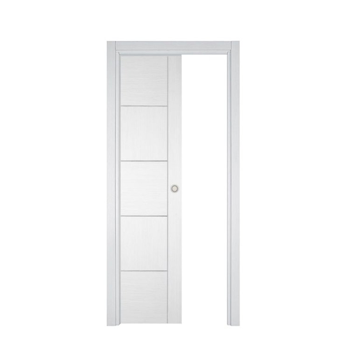 Porte coulissante galandage Casoar - Chêne blanc