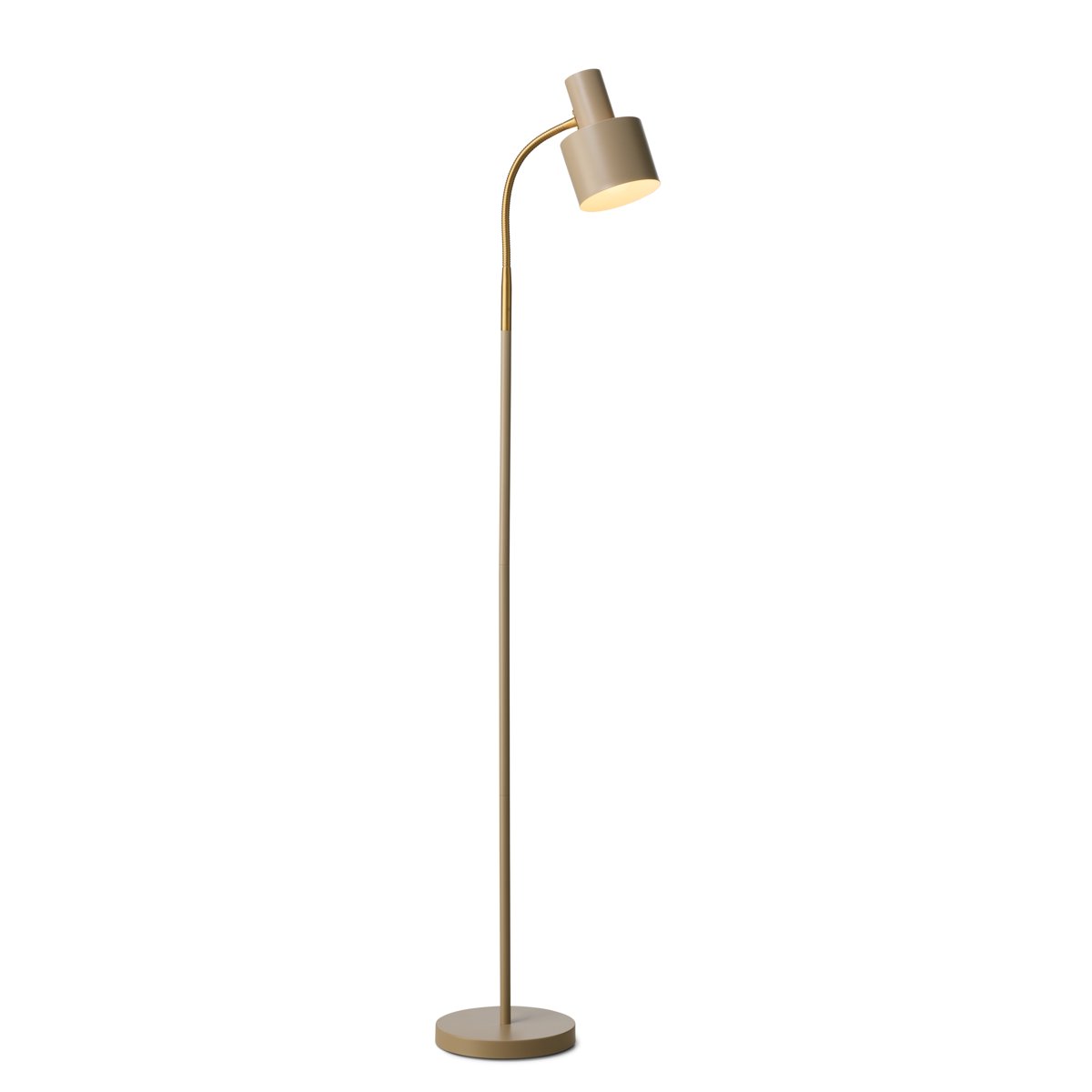 Lampadaire Vogue E27 – Sable doux / laiton antique