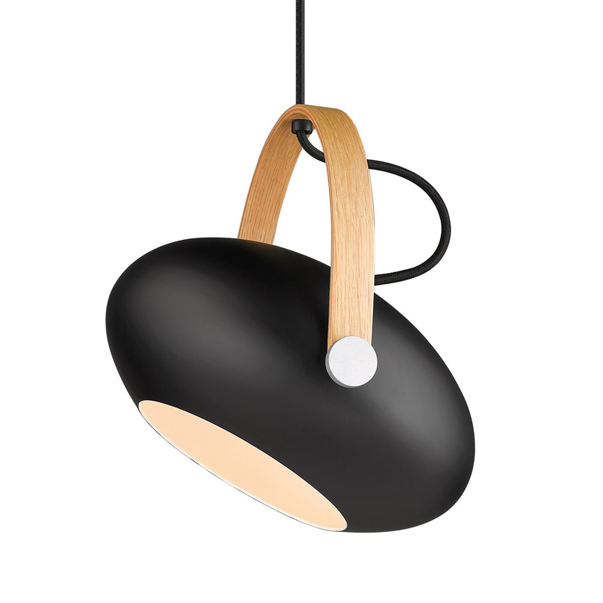 Suspension DC Ø26 E27 – Noir / chêne