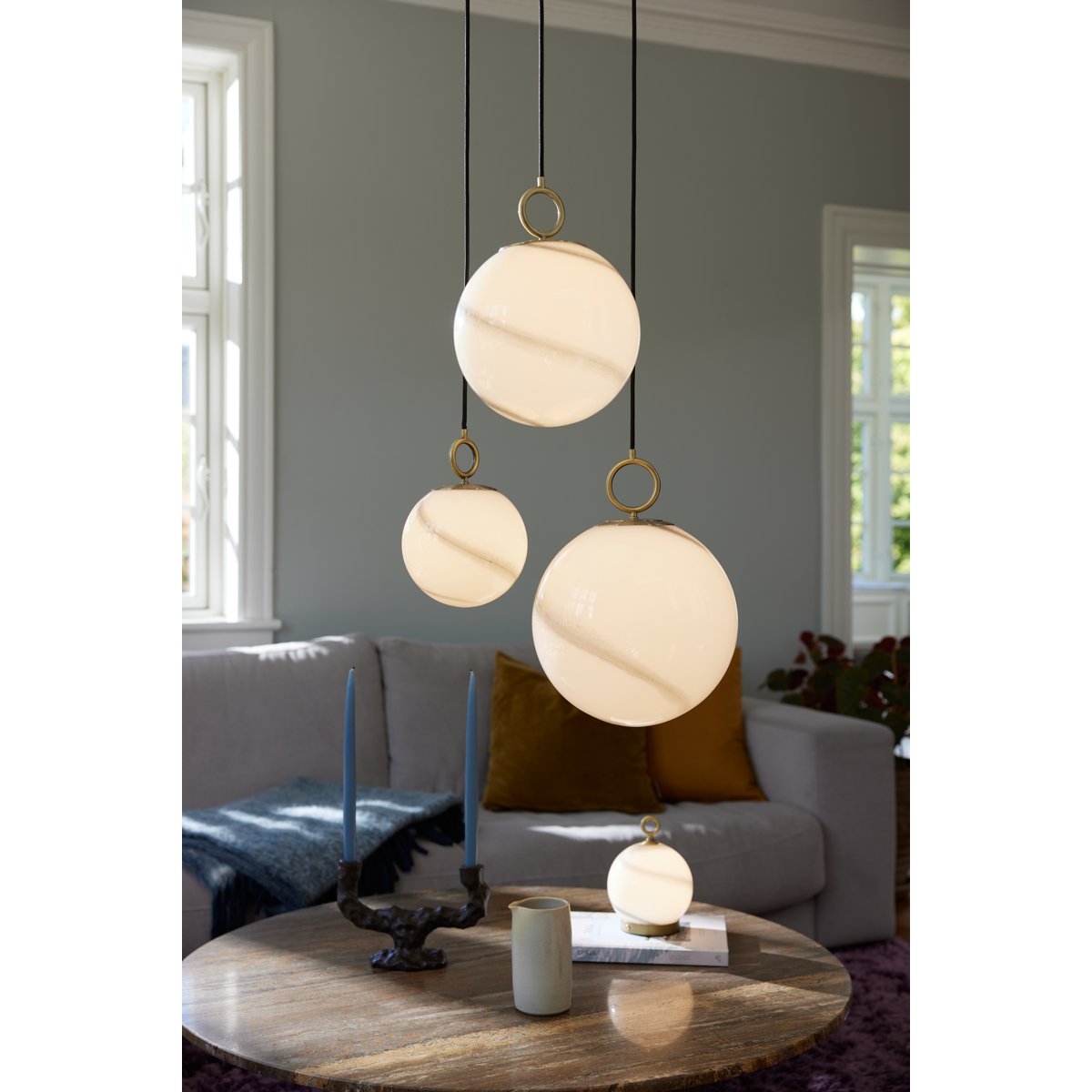 Suspension Stockholm Ø30 – Marbre marron