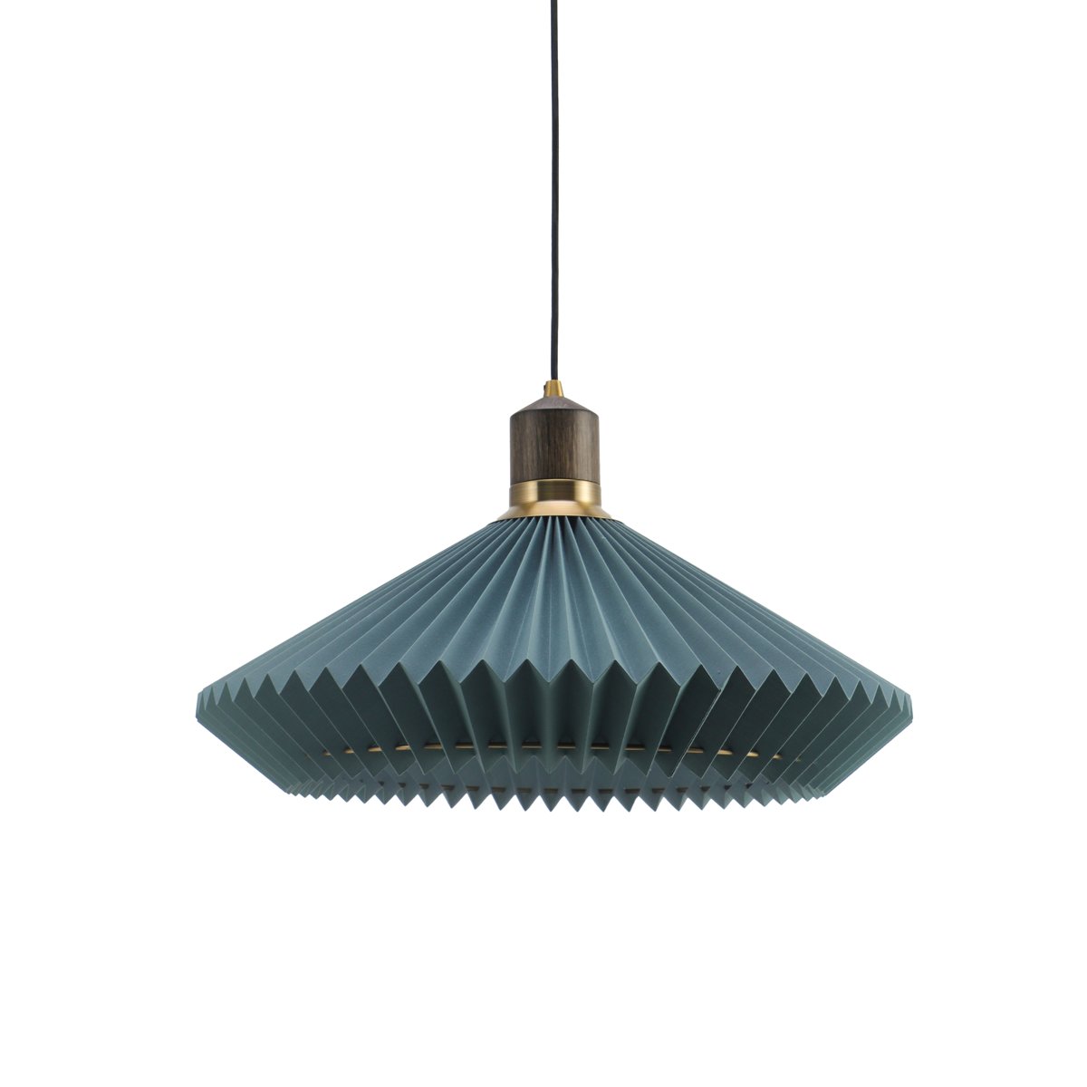 Suspension Paris Ø56 cm – Bleu océan, câble noir