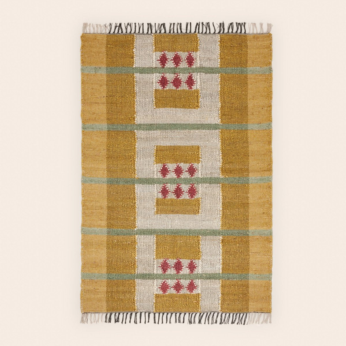 Tapis de sol ANDONI jaune et rose