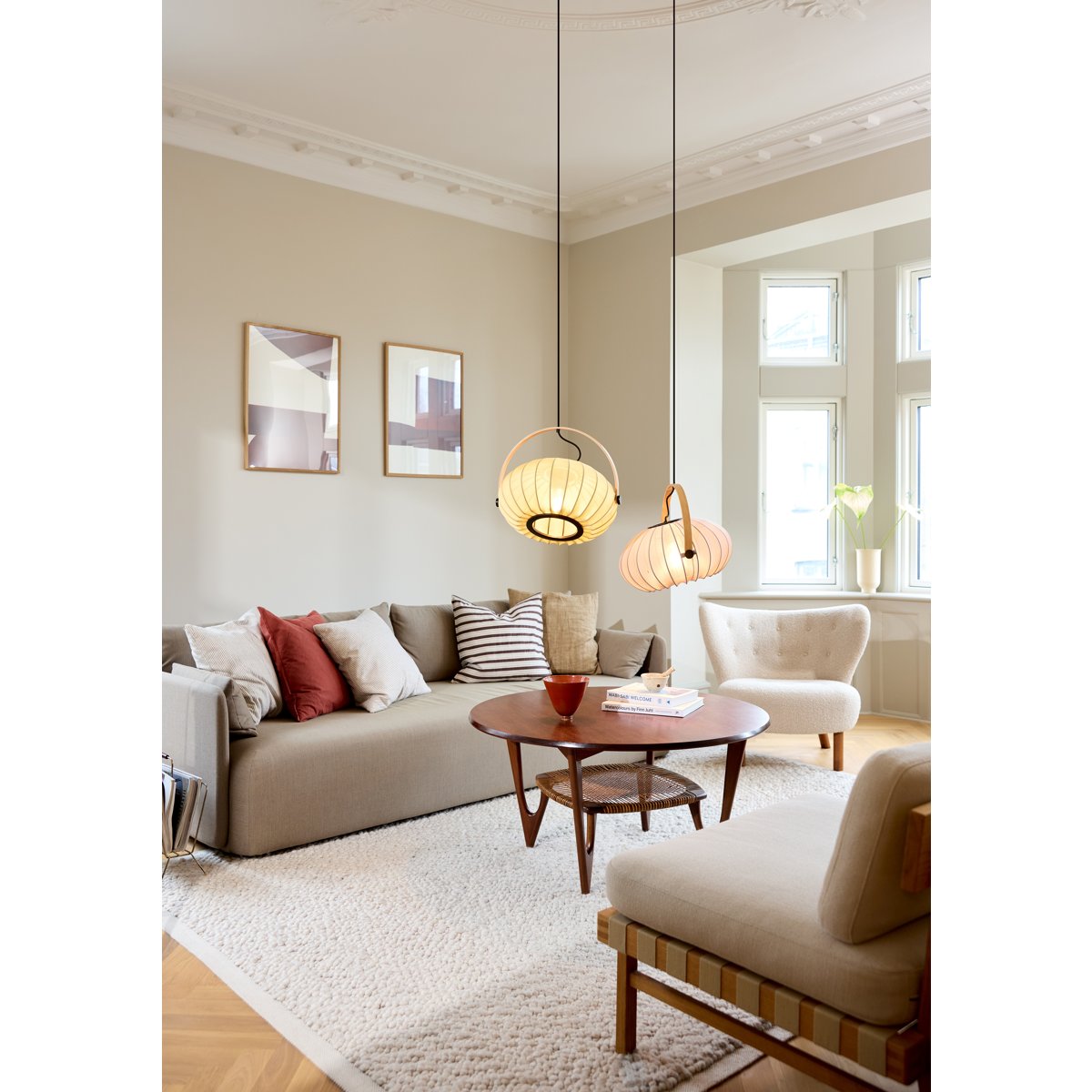 Suspension DC Textile Ø40 cm – Vert forêt