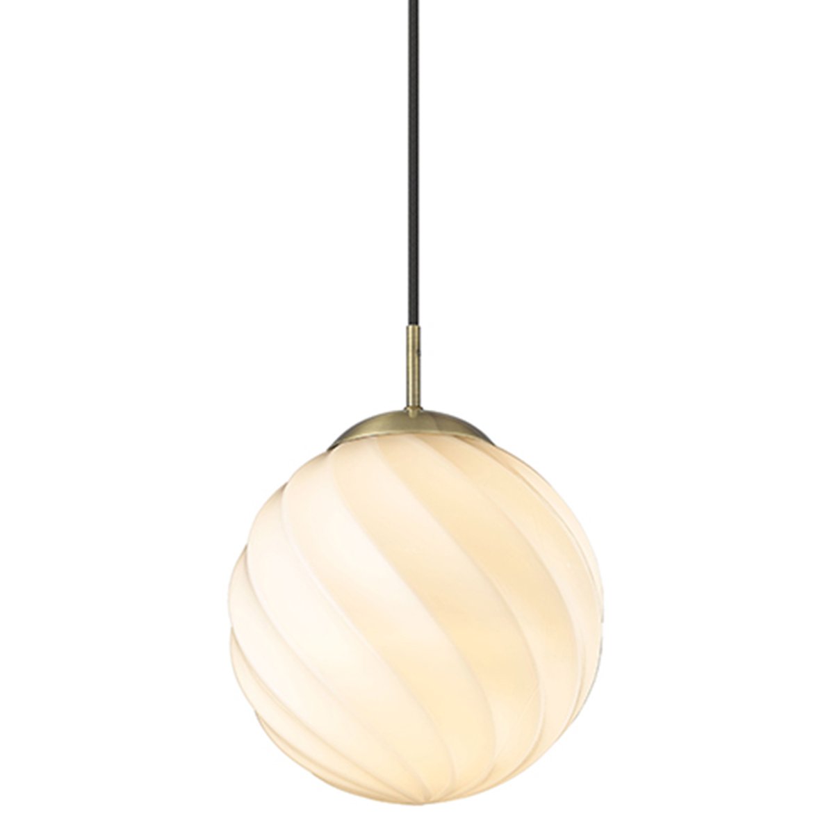 Suspension Twist Ball Ø25 cm E27 – Laiton antique