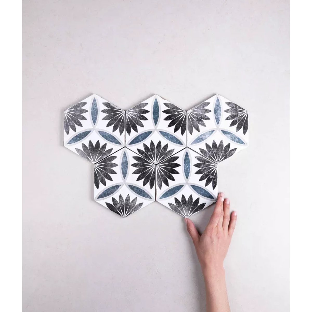 Carrelage Imitation Carreaux de ciment CAPRI 14x16 Nora