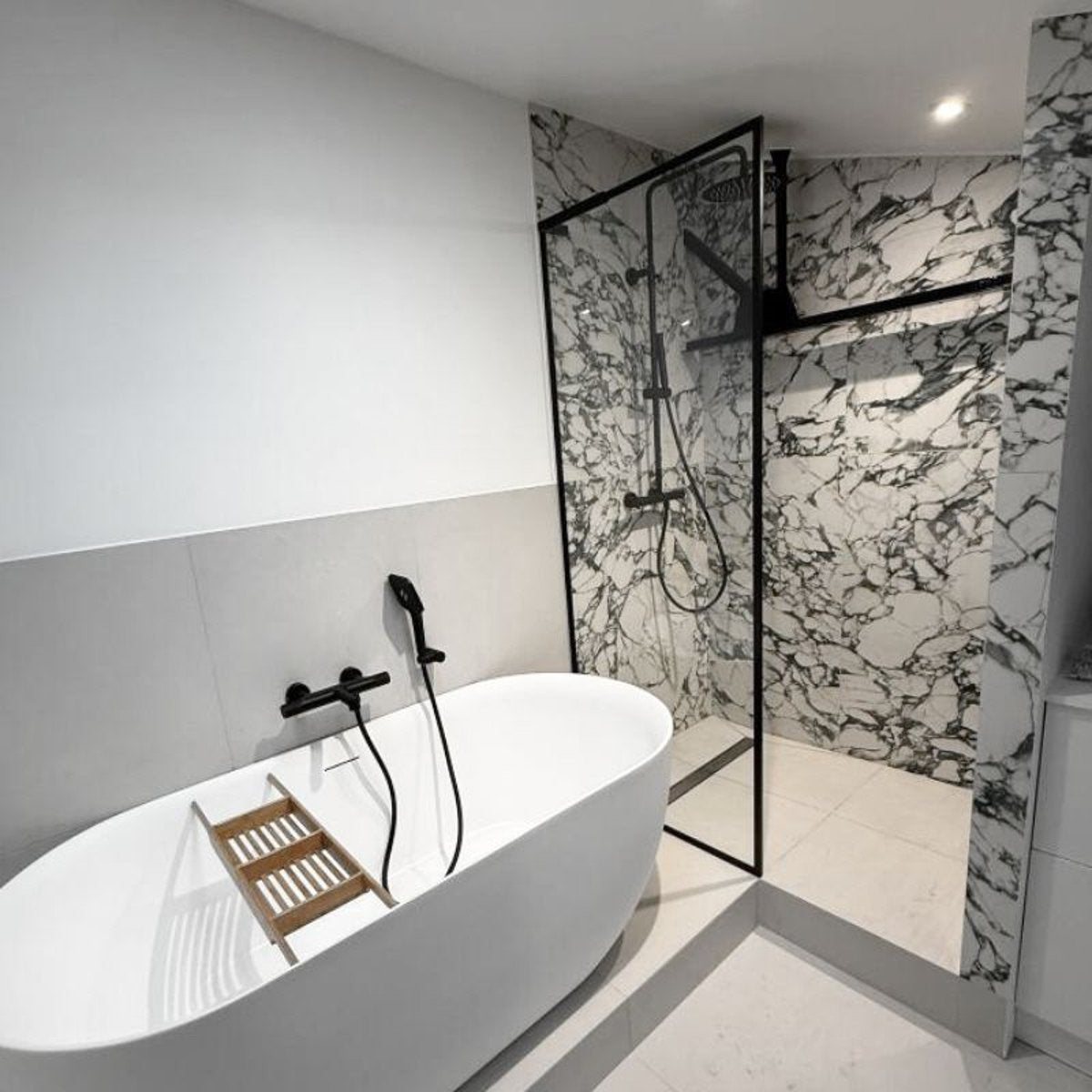 Paroi de douche fixe sur mesure DOLCE - Poli Brillant ECO